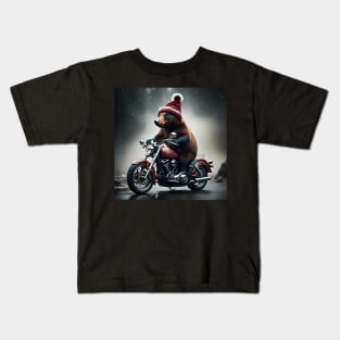 Moto Bear Claus Kids T-Shirt